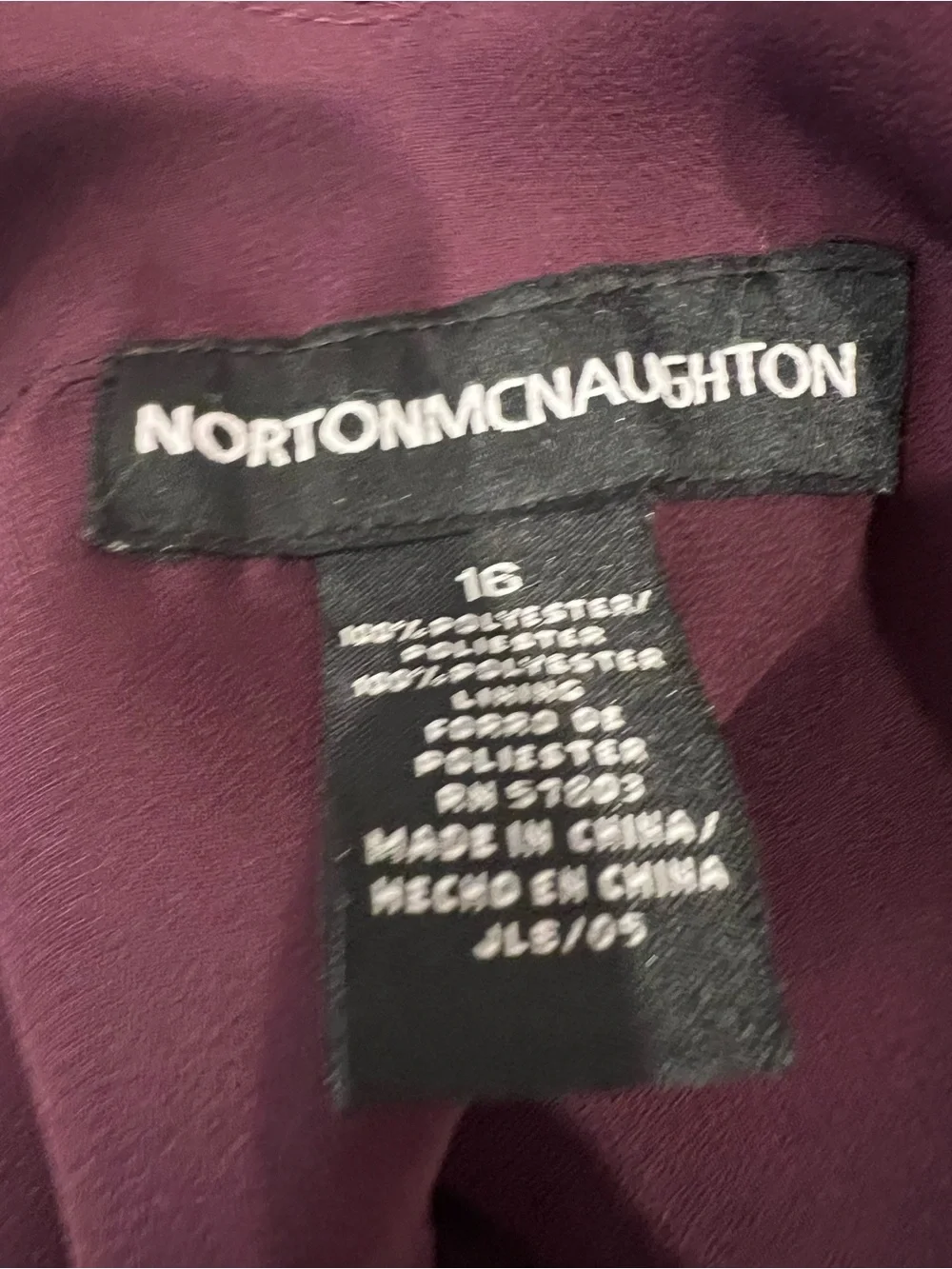 Norton McNaughton Deep Plum Satin-Trim V-Neck Tank